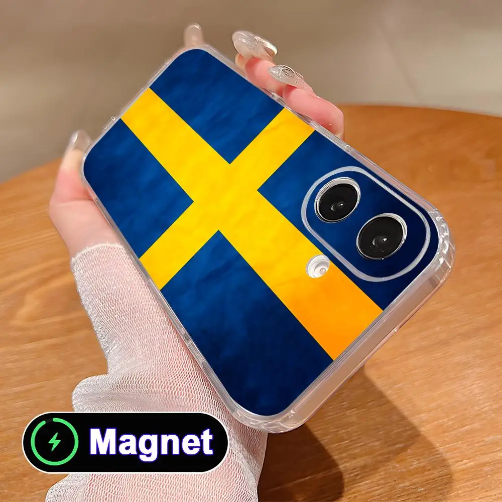 Sweden Flag Phone Case for iPhone 17 16 15 14 13 12 11 Air Pro Max Plus Mini Soft TPU Clear Magsafe Cover
Sweden Flag Phone Case for iPhone 17 16 15 14 13 12 11 Air Pro Max Plus Mini Soft TPU Clear Magsafe Cover