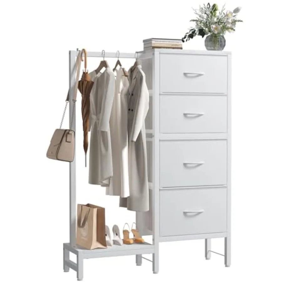 4 in 1 Storage with Hanging Rack, Clothes Rack Shoes Rack, Bag Hook, Tall Storage Tower, Sturdy Frame for Bedroom Entryway Livi
4 in 1 Storage with Hanging Rack, Clothes Rack Shoes Rack, Bag Hook, Tall Storage Tower, Sturdy Frame for Bedroom Entryway Livi