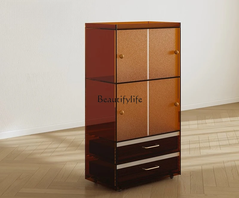 Movable living room sofa side cabinet Modern simple storage storage display cabinet
Movable living room sofa side cabinet Modern simple storage storage display cabinet
