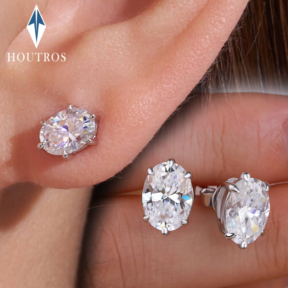 6 Prongs 1Carat Oval Cut Moissanite Stud Earrings for Women 925 Sterling Silver Solitaire Diamond Ear Studs Party Jewelry Gift
6 Prongs 1Carat Oval Cut Moissanite Stud Earrings for Women 925 Sterling Silver Solitaire Diamond Ear Studs Party Jewelry Gift