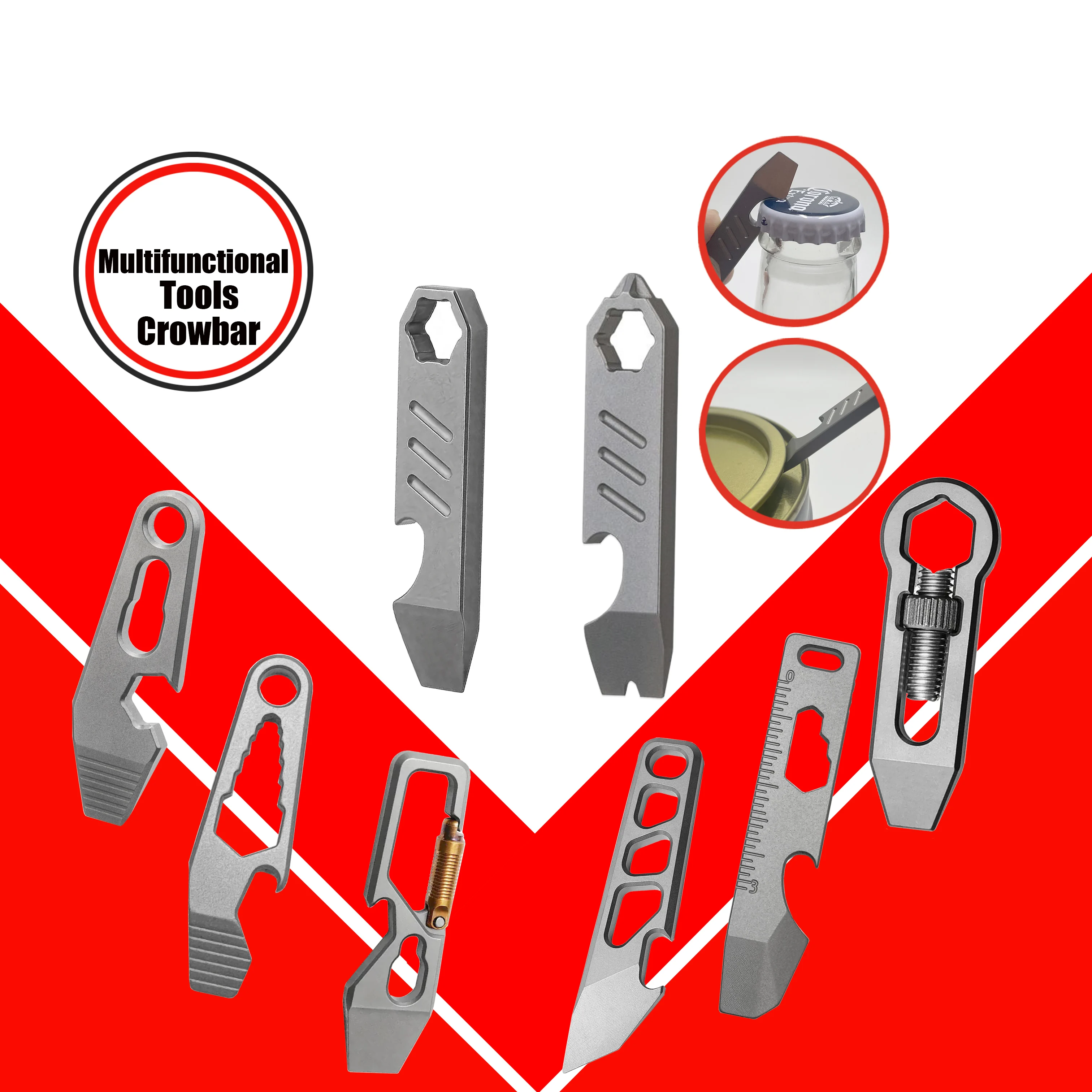 Various models of mini crowbars, Bottle opener, hexagonal wrenches, EDC outdoor small tools, multi-functional camping equipment
Various models of mini crowbars, Bottle opener, hexagonal wrenches, EDC outdoor small tools, multi-functional camping equipment