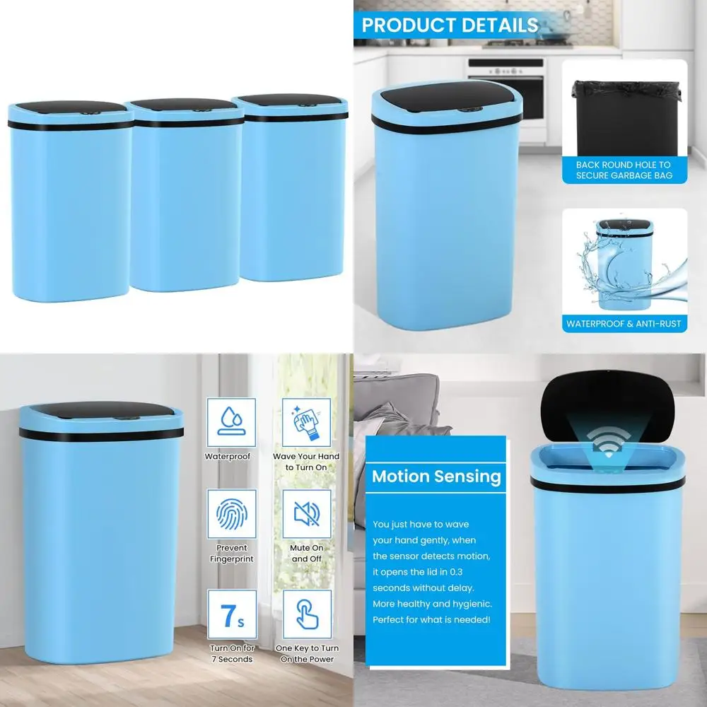 High-Capacity 50-Liter Automatic Kitchen Trash Can with Motion Sensor and Touch-Free Lid for Easy Garbage Disposal
High-Capacity 50-Liter Automatic Kitchen Trash Can with Motion Sensor and Touch-Free Lid for Easy Garbage Disposal