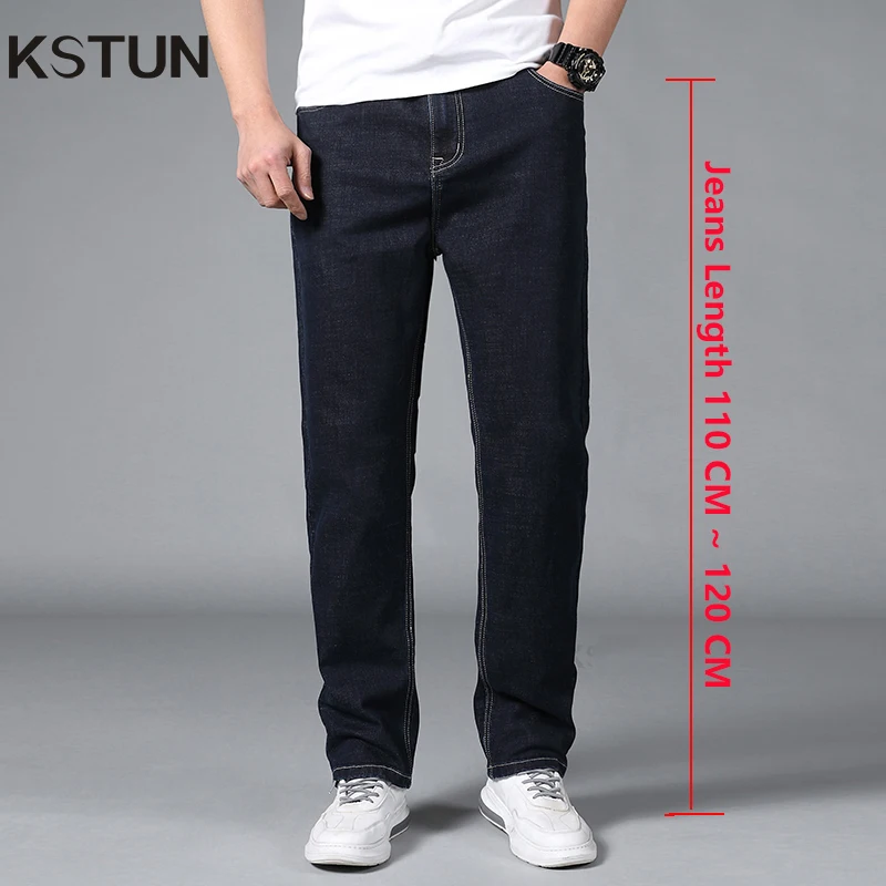 KSTUN Extended Length Jeans Men Dark Blue Extra Length Trousers Mens Clothing Straight Cut Business Casual Tall Man 190cm~200 cm
KSTUN Extended Length Jeans Men Dark Blue Extra Length Trousers Mens Clothing Straight Cut Business Casual Tall Man 190cm~200 cm