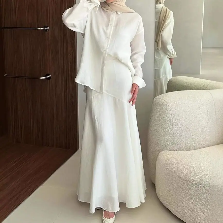 Skirt set cross-border women's clothing 2026 new fashion loose long-sleeved shirt slim two
Skirt set cross-border women's clothing 2026 new fashion loose long-sleeved shirt slim two