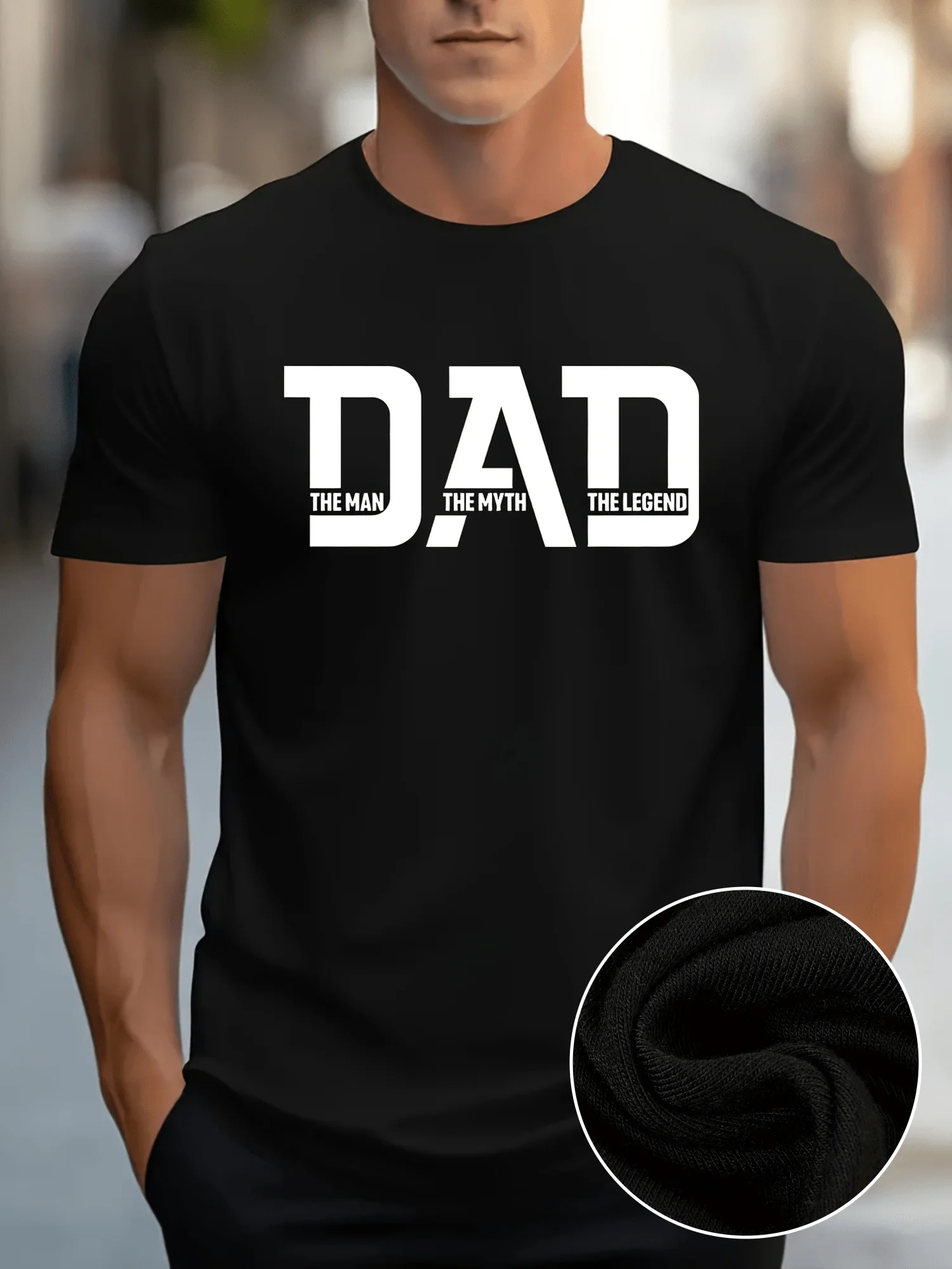 Dad: The for Man, The Myth, The Legend" Men's Casual T-Shirt - Short Sleeve, Crew Neck, Breathable Polyester Blend,
Dad: The for Man, The Myth, The Legend" Men's Casual T-Shirt - Short Sleeve, Crew Neck, Breathable Polyester Blend,