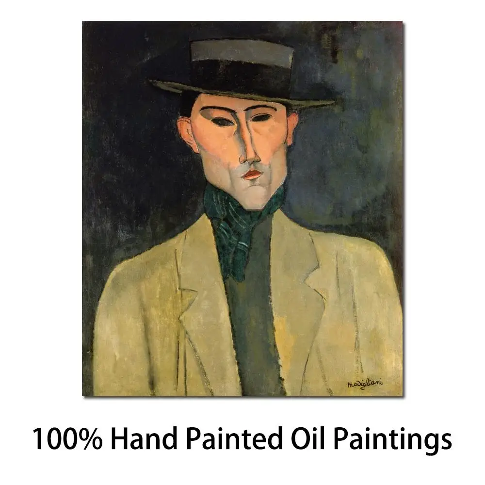 Christmas Gift Art on Canvas Man Witih Hat by Amedeo Modigliani Painting High Quality Handmade
Christmas Gift Art on Canvas Man Witih Hat by Amedeo Modigliani Painting High Quality Handmade
