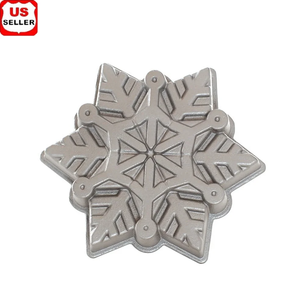 Snowflake Cake Pan Non-Stick Cast Aluminum Baking Mold Heat Reflective Even Baking 5 Cup Capacity Holiday Desserts
Snowflake Cake Pan Non-Stick Cast Aluminum Baking Mold Heat Reflective Even Baking 5 Cup Capacity Holiday Desserts
