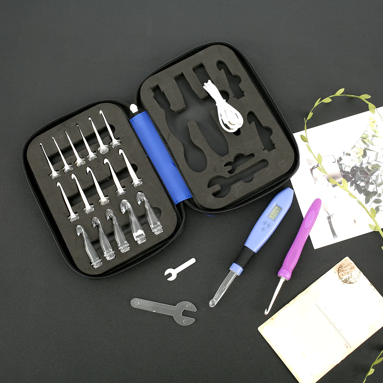 Counting Crochet Hooks Sturdy Lighted Crochet Needles Kit with Case Portable Digital Counter Crochet Hooks Set Ergonomic Digital
Counting Crochet Hooks Sturdy Lighted Crochet Needles Kit with Case Portable Digital Counter Crochet Hooks Set Ergonomic Digital