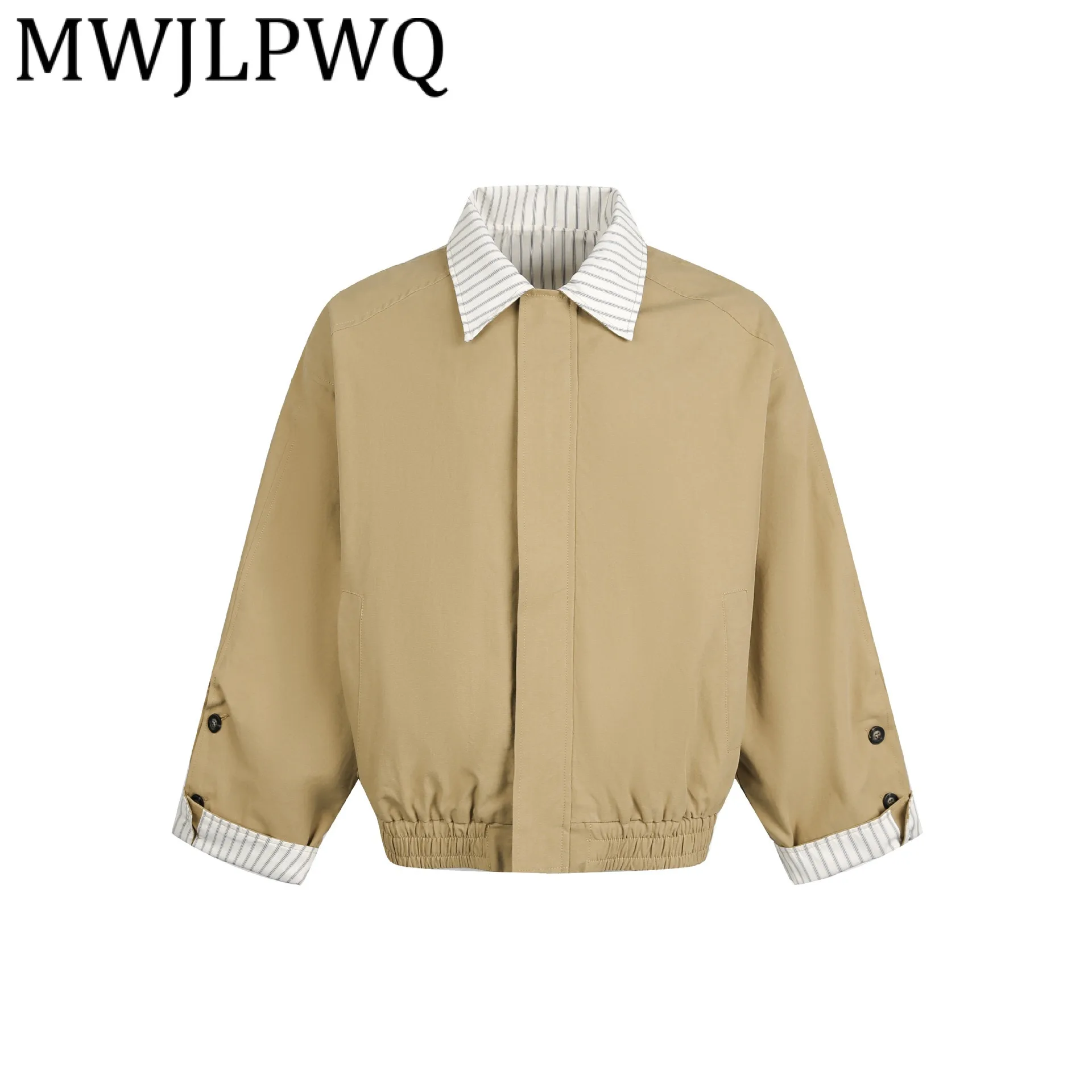 MWJLPWQ модная мужская осенняя куртка с лацканами, мужская полосатая лоскутная куртка, новинка 2025, повседневное пальто с длинными рукавами в американском уличном стиле 21609
MWJLPWQ модная мужская осенняя куртка с лацканами, мужская полосатая лоскутная куртка, новинка 2025, повседневное пальто с длинными рукавами в американском уличном стиле 21609