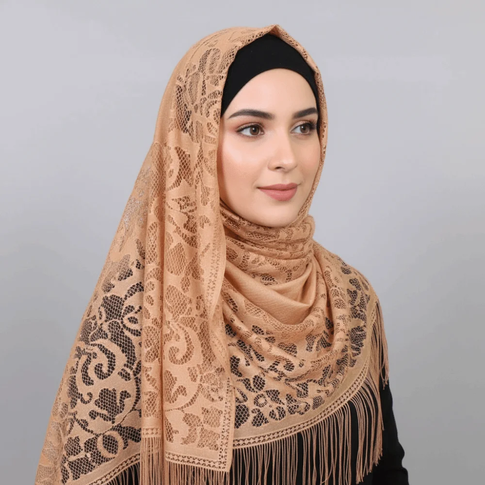 Fashion Hollow Women Lace Shawl Tassel Comfortable Evening Dresses Shawls Mesh Yarn Headwrap Wedding Shawl
Fashion Hollow Women Lace Shawl Tassel Comfortable Evening Dresses Shawls Mesh Yarn Headwrap Wedding Shawl