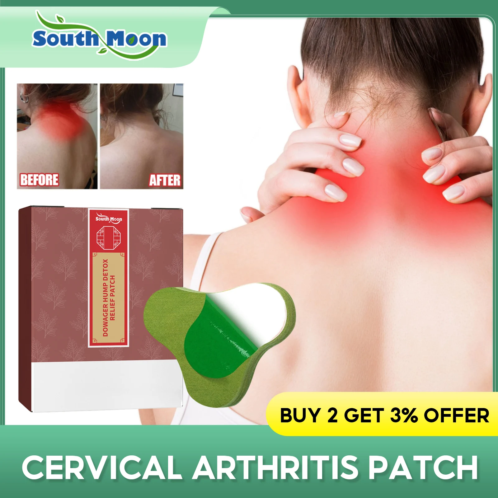 Neck Pain Relief Patch Cervical Spondylosis Rheumatoim Cure Frozen Shoulder Muscle Strain Soreness Arthritis Analgesia Plaster
Neck Pain Relief Patch Cervical Spondylosis Rheumatoim Cure Frozen Shoulder Muscle Strain Soreness Arthritis Analgesia Plaster