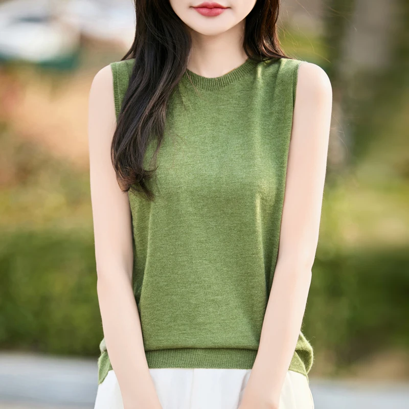Women Cashmere Sleeveless Sweater Pullover Fashion Basic O-Neck Knitwear Sleeveless Elegant T-Shirt
Women Cashmere Sleeveless Sweater Pullover Fashion Basic O-Neck Knitwear Sleeveless Elegant T-Shirt