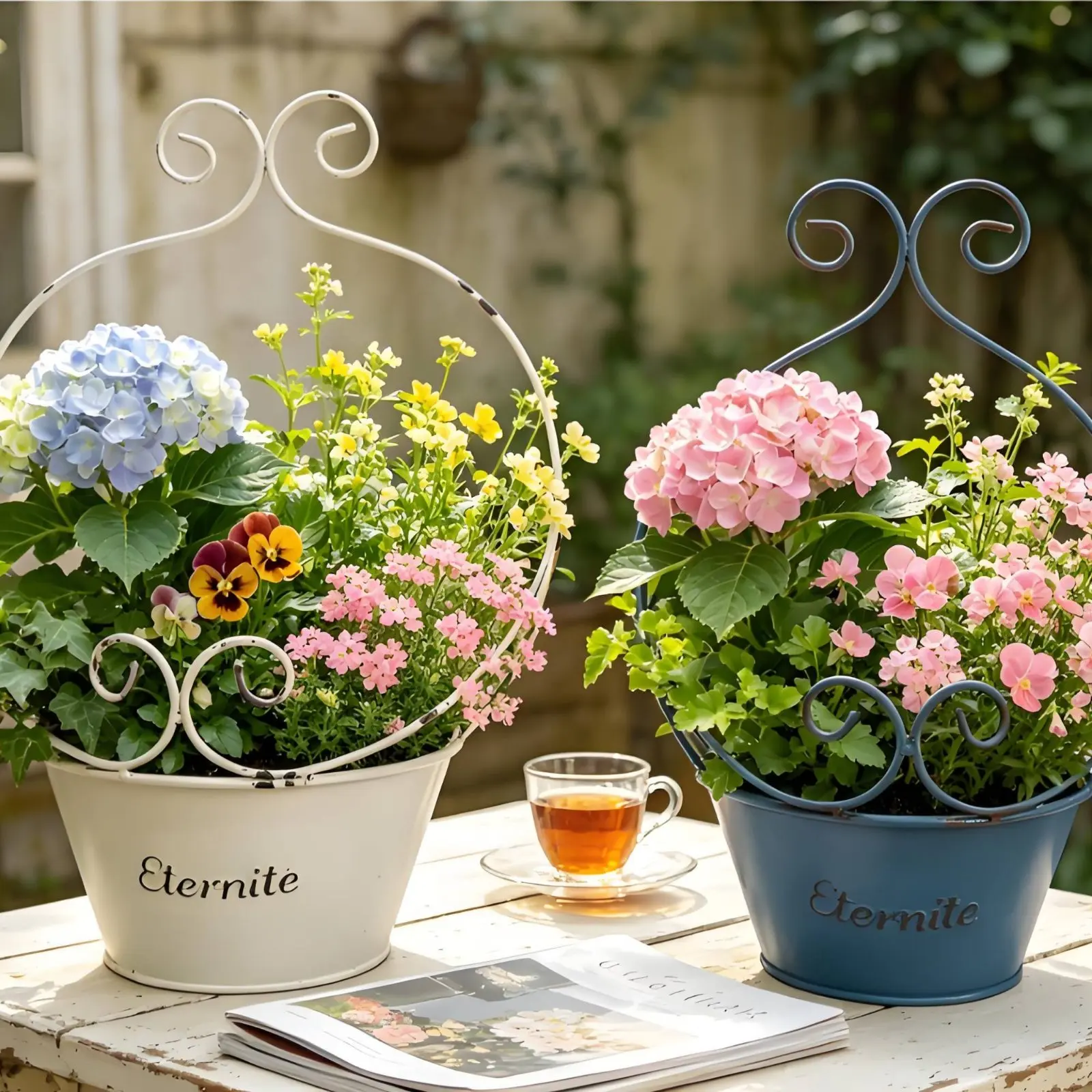 Metal Flower Container French Design Decorative Hanging Flower Pot Wrought Iron Hanging Planter Indoor Outdoor Use Plant Holder
Metal Flower Container French Design Decorative Hanging Flower Pot Wrought Iron Hanging Planter Indoor Outdoor Use Plant Holder