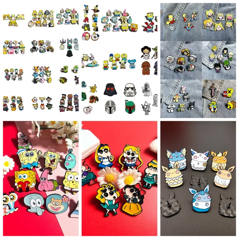 Hot selling anime cartoon Pokémon metal brooch SpongeBob SquarePants Simpson cartoon badge clothing accessories blind sending
Hot selling anime cartoon Pokémon metal brooch SpongeBob SquarePants Simpson cartoon badge clothing accessories blind sending