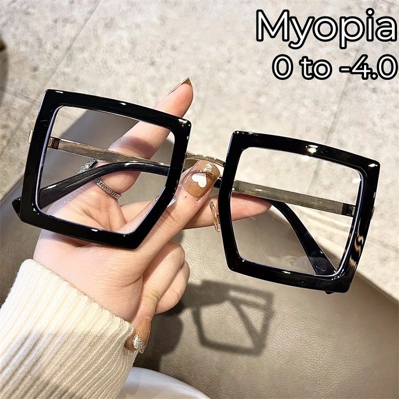 Thick Frame Square Anti-blue Myopia Glasses Oversized Frame Eyewear Retro Minus Diopter Optical Prescription Eyeglasses
Thick Frame Square Anti-blue Myopia Glasses Oversized Frame Eyewear Retro Minus Diopter Optical Prescription Eyeglasses