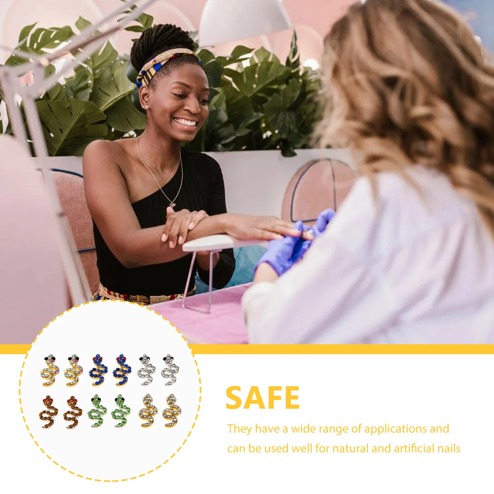 12Pcs DIY Nail Rhinestones Snake Shape Alloy Nail Decor for Home Salon Manicure Natural Artificial Nails Design
12Pcs DIY Nail Rhinestones Snake Shape Alloy Nail Decor for Home Salon Manicure Natural Artificial Nails Design