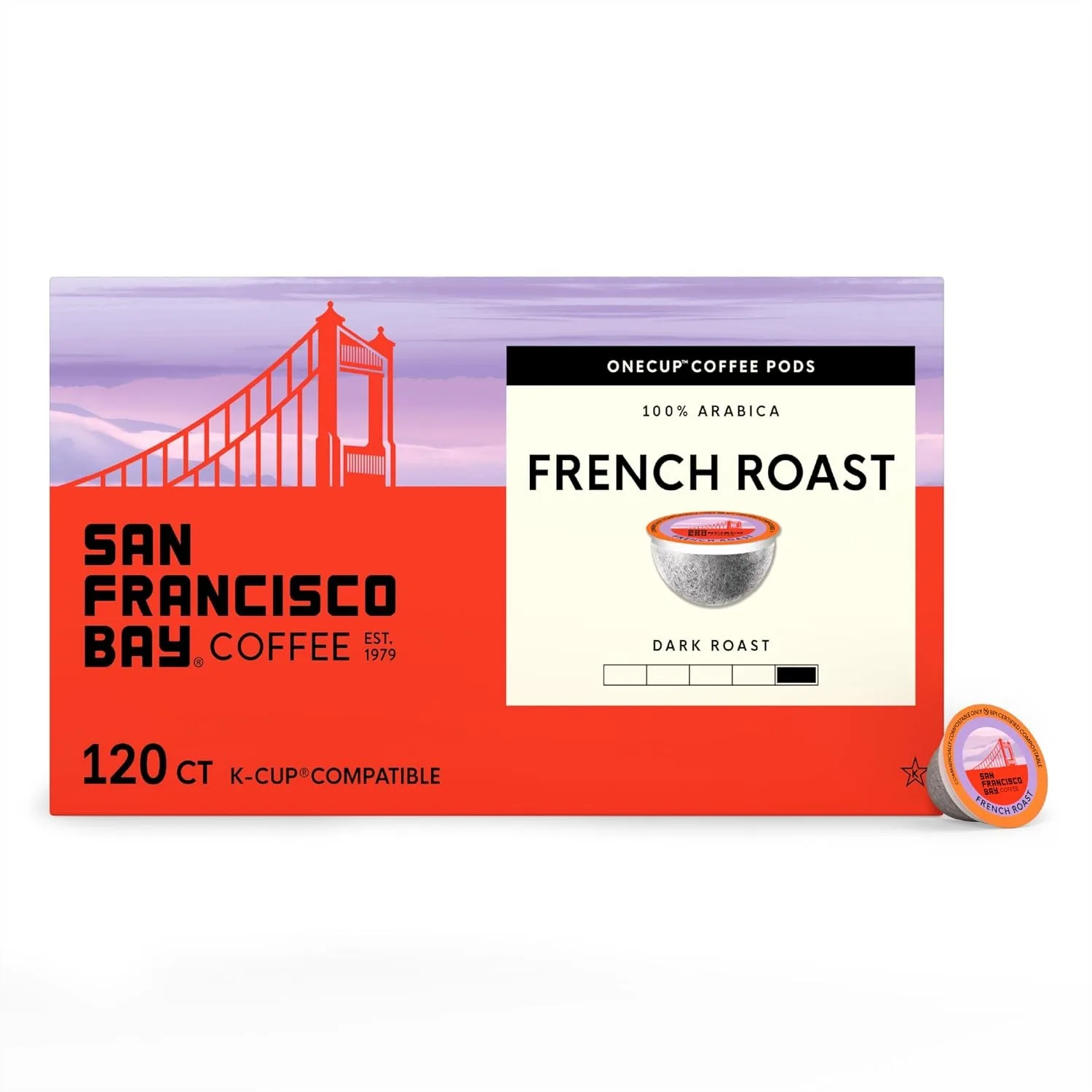 French Roast Coffee Pods, Dark Roast 120 Count, Single-Serve Compostable Pods for Keurig Brewers
French Roast Coffee Pods, Dark Roast 120 Count, Single-Serve Compostable Pods for Keurig Brewers