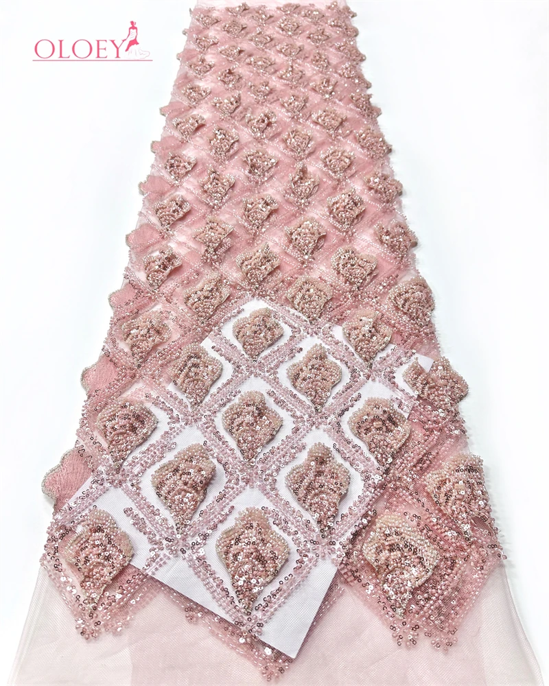 OLOEY 3D African High-end Beaded Embroidery Lace 2026 Nigerian French Sequin Lace Fabric Women's Wedding Party Dresses
OLOEY 3D African High-end Beaded Embroidery Lace 2026 Nigerian French Sequin Lace Fabric Women's Wedding Party Dresses