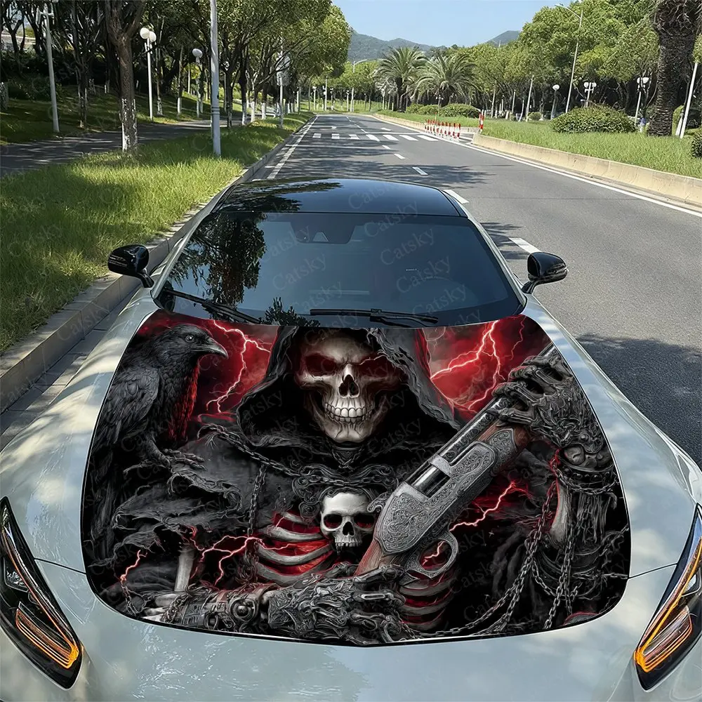 The Grim Reaper Wielding A Shotgun Car Vinyl Packaging,splash Proof PVC Stickers On Engine Hood, Easy To Disassemble And Durable
The Grim Reaper Wielding A Shotgun Car Vinyl Packaging,splash Proof PVC Stickers On Engine Hood, Easy To Disassemble And Durable