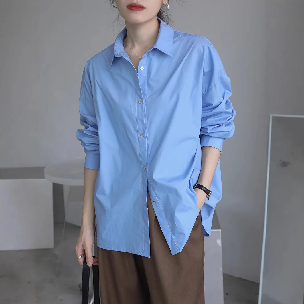 Blue Oversized Long Sleeve Shirt Women's Fashion Spring New Korean Style Versatile Cotton Commute Style Button Back Closure
Blue Oversized Long Sleeve Shirt Women's Fashion Spring New Korean Style Versatile Cotton Commute Style Button Back Closure