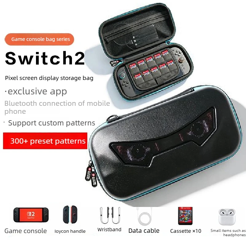Smart LED Screen Carry Case for Switch 2, APP Control DIY Pattern Waterproof Hard Shell Portable Storage Bag for Nintendo Switch
Smart LED Screen Carry Case for Switch 2, APP Control DIY Pattern Waterproof Hard Shell Portable Storage Bag for Nintendo Switch
