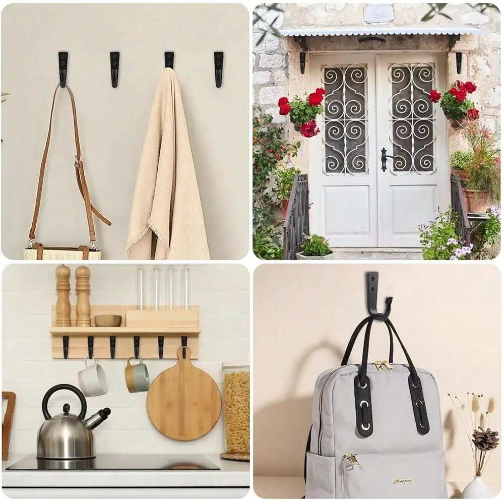 Heavy Duty Wall Hooks For Hanging, Large Size Wall Hooks,Coat Hooks, For Backpacks, Coats, Cast Iron Pans And Other Heavy Items
Heavy Duty Wall Hooks For Hanging, Large Size Wall Hooks,Coat Hooks, For Backpacks, Coats, Cast Iron Pans And Other Heavy Items