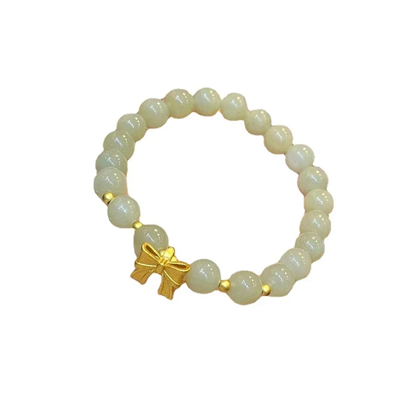 *New Natural Hotan Green Color Women's Bowknot Jade Hand String Size 8MM Small Fresh Bracelet Wholesale
*New Natural Hotan Green Color Women's Bowknot Jade Hand String Size 8MM Small Fresh Bracelet Wholesale