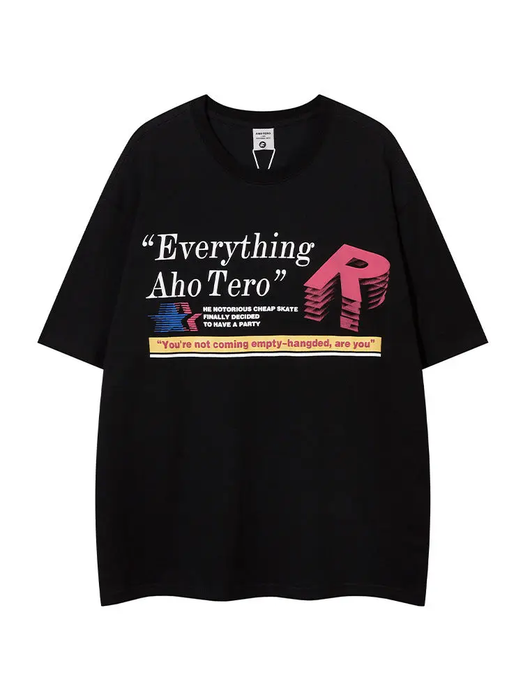 Fashionable American Retro Ins Personalized Men's Short-sleeved Tops 2024 Summer Letters Pure Cotton Couple Half-sleeved T-shirt
Fashionable American Retro Ins Personalized Men's Short-sleeved Tops 2024 Summer Letters Pure Cotton Couple Half-sleeved T-shirt