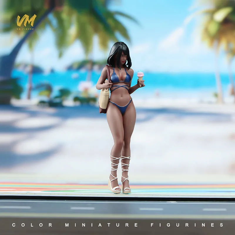 Face Painted 1/18 1/24 Black Girl in Bikini Eating Ice Cream Figure Model Miniature City Street Scene Display Photography Prop
Face Painted 1/18 1/24 Black Girl in Bikini Eating Ice Cream Figure Model Miniature City Street Scene Display Photography Prop