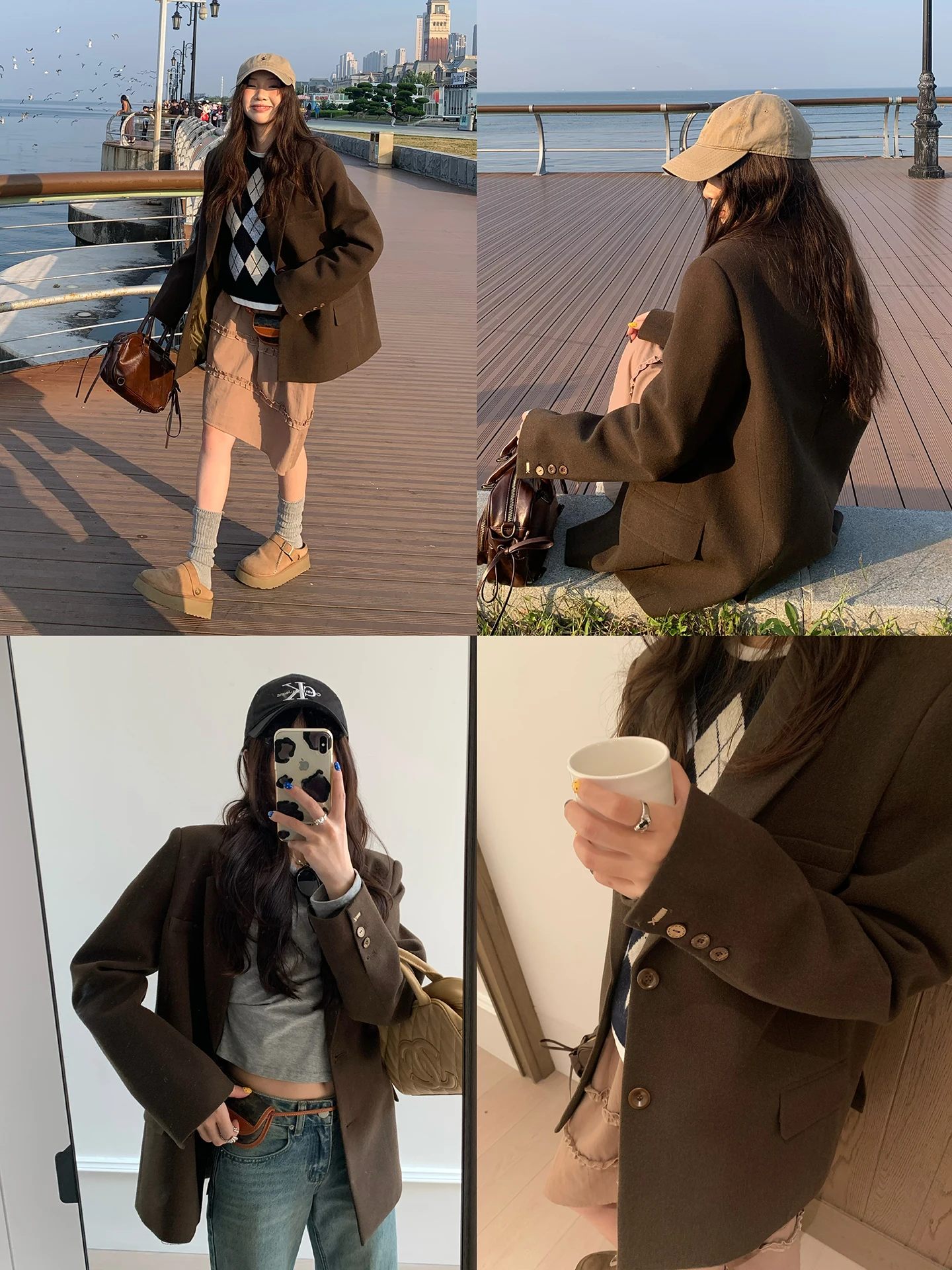 Autumn New Arrival Women's Casual Woolen Suit Coat Deep Coffee Color Retro Sle Commute Friendly Loose Fit Long Sve
Autumn New Arrival Women's Casual Woolen Suit Coat Deep Coffee Color Retro Sle Commute Friendly Loose Fit Long Sve