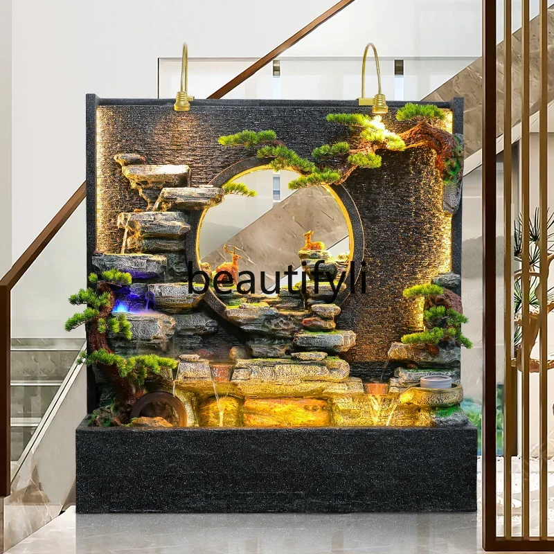 A26 Water curtain wall floor rockery flowing water fountain circulating water landscape living room lobby garden
A26 Water curtain wall floor rockery flowing water fountain circulating water landscape living room lobby garden