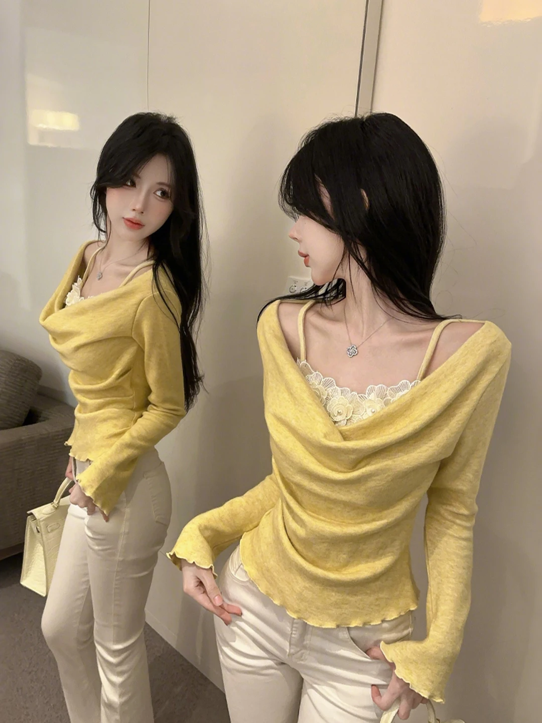 Сексуальная женская футболка Pure Desire Long Sve, весенне-осенняя облегающая внутренняя одежда, верхняя одежда с цветочным узором, корейская одежда для поездок на работу...
Сексуальная женская футболка Pure Desire Long Sve, весенне-осенняя облегающая внутренняя одежда, верхняя одежда с цветочным узором, корейская одежда для поездок на работу...