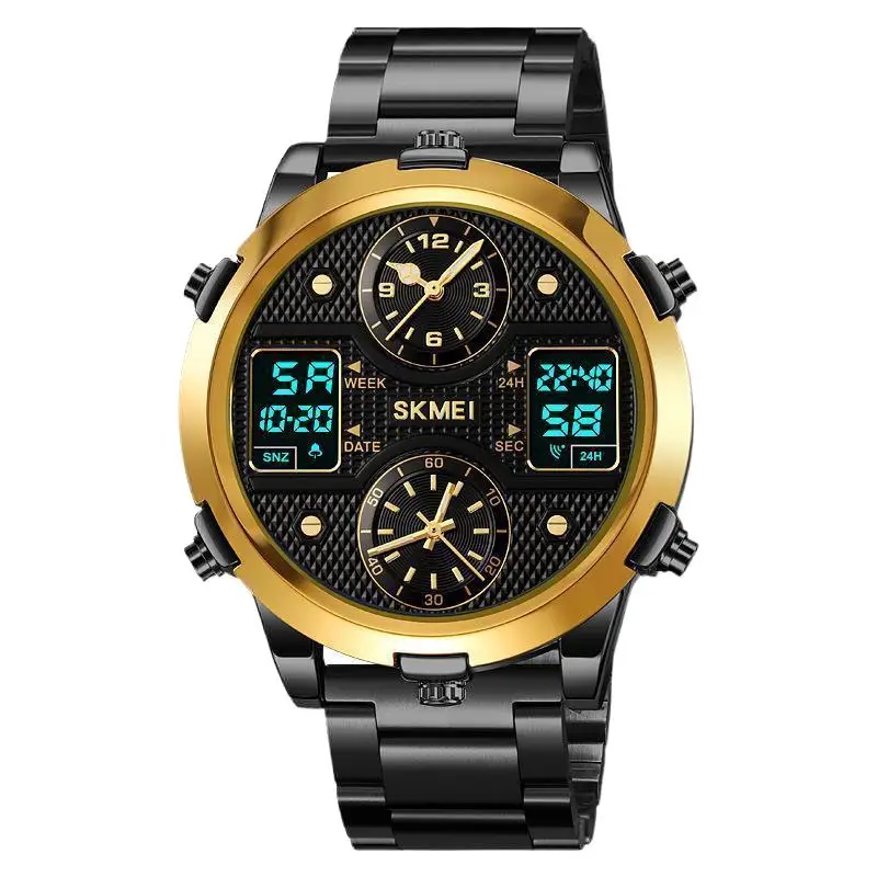 SkmeiMen's Watch Three Movement4Time Display Electronic Watch Luminous Waterproof Multifunctional Business Electronic Watch
SkmeiMen's Watch Three Movement4Time Display Electronic Watch Luminous Waterproof Multifunctional Business Electronic Watch