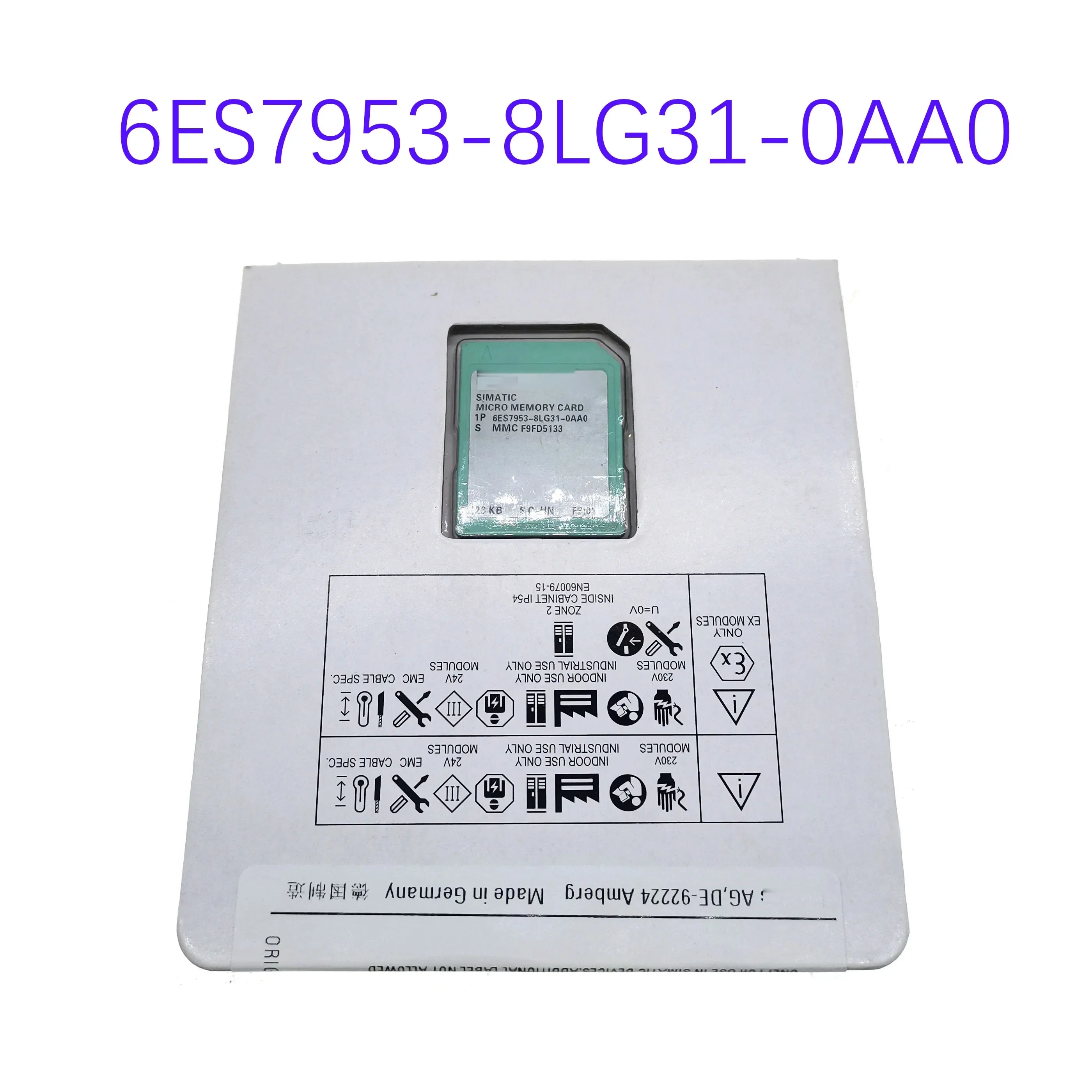 Новая оригинальная карта памяти 6ES7953-8LG31-0AA0 S7-300, карта MMC, 128 КБ, пятно
Новая оригинальная карта памяти 6ES7953-8LG31-0AA0 S7-300, карта MMC, 128 КБ, пятно