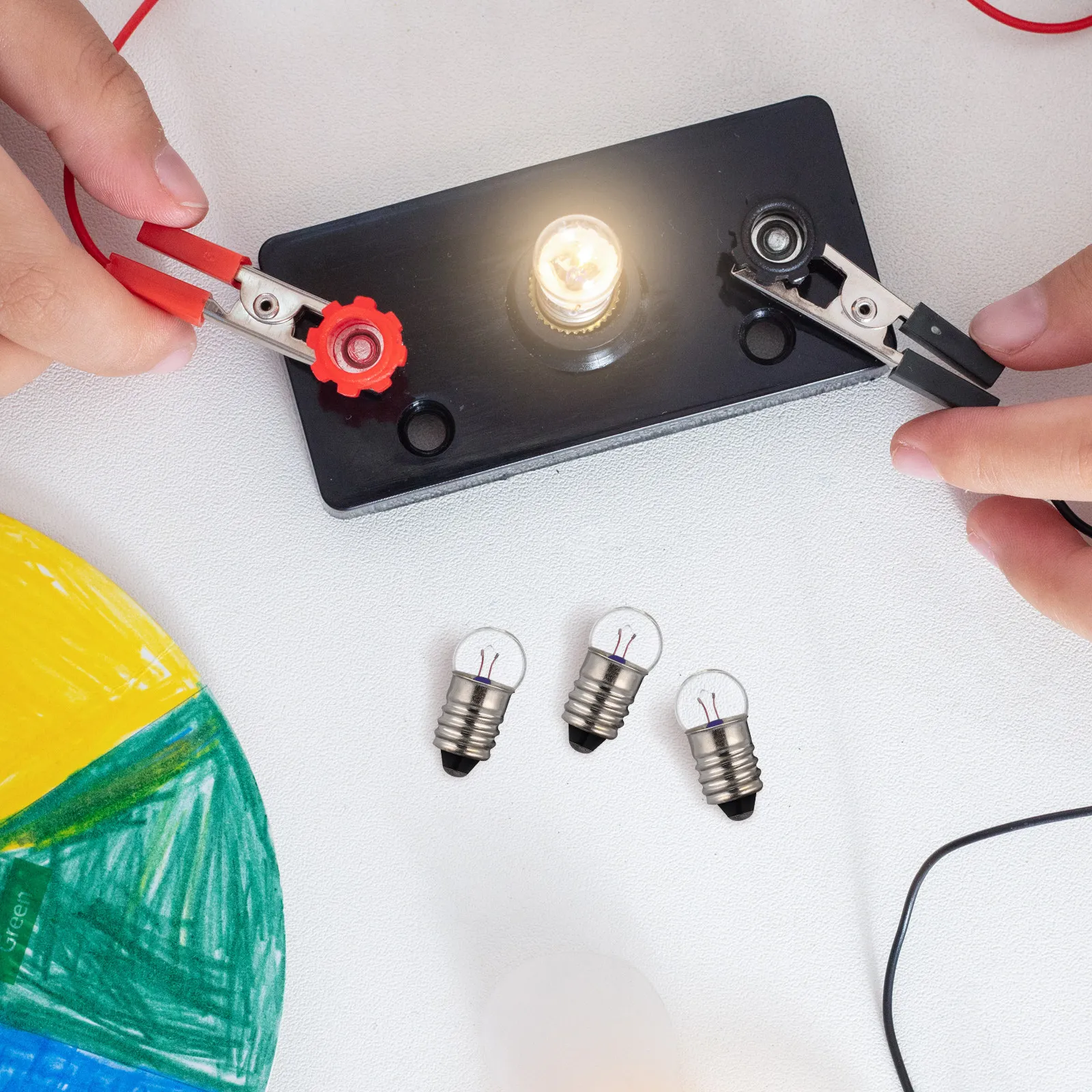 10Pcs Student Experiment Light Bulb Set E10 Screw .5V Tiny Clear Bulbs for Electrical Circuit Kits Physics Teaching DIY
10Pcs Student Experiment Light Bulb Set E10 Screw .5V Tiny Clear Bulbs for Electrical Circuit Kits Physics Teaching DIY