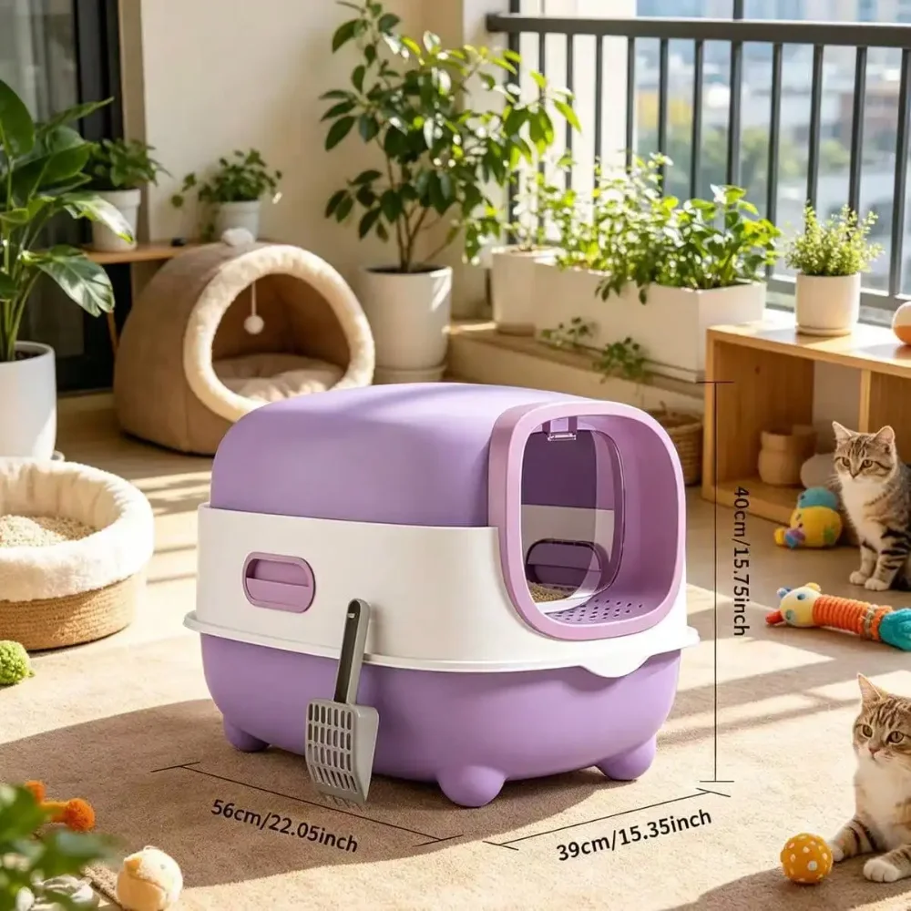 Large Enclosed Cat Litter Box with Foldable Front Entry, Easy-Clean Design for Indoor Cats, Covered Cat Toilet
Large Enclosed Cat Litter Box with Foldable Front Entry, Easy-Clean Design for Indoor Cats, Covered Cat Toilet