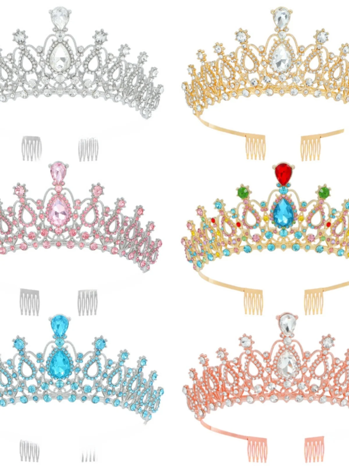 Elegant Crystal Metal Crown Fashionable Wedding Birthday Party Ball Hair Accessory Bridal Crown Festive Costume Decoration
Elegant Crystal Metal Crown Fashionable Wedding Birthday Party Ball Hair Accessory Bridal Crown Festive Costume Decoration