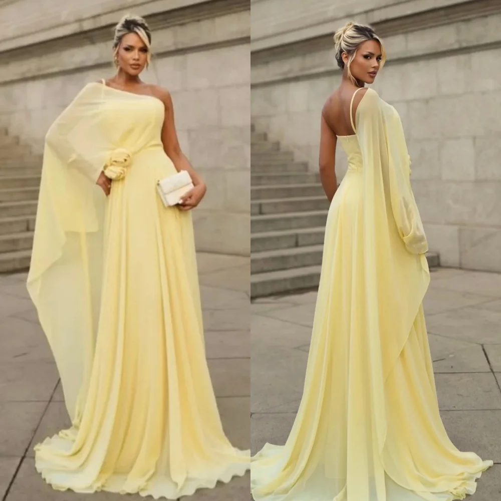 Customized Chiffon Handmade Flower One-shoulder A-line Floor-length Bespoke Occasion Dresses Woman Elegant Party Wedding
Customized Chiffon Handmade Flower One-shoulder A-line Floor-length Bespoke Occasion Dresses Woman Elegant Party Wedding