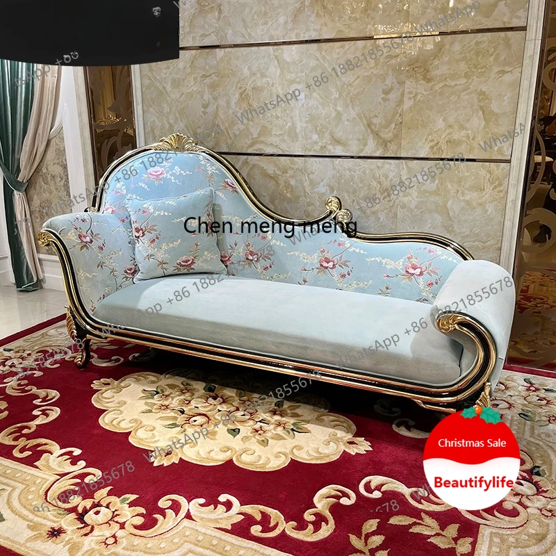 French solid wood chaise longue European beauty couch American neoclassical fabric lazy recliner bedroom furniture
French solid wood chaise longue European beauty couch American neoclassical fabric lazy recliner bedroom furniture