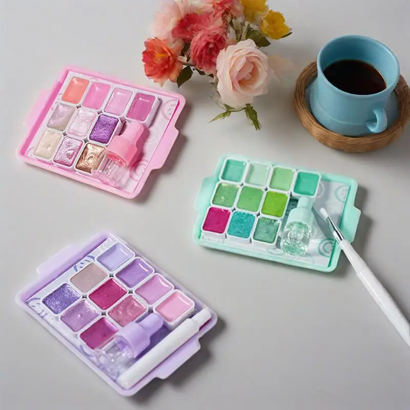 10 Color Solid Watercolor Pigment Set Pearlescent Macaron Color Portable Durable for Coloring Outdoor Sketching Nail Art Design
10 Color Solid Watercolor Pigment Set Pearlescent Macaron Color Portable Durable for Coloring Outdoor Sketching Nail Art Design