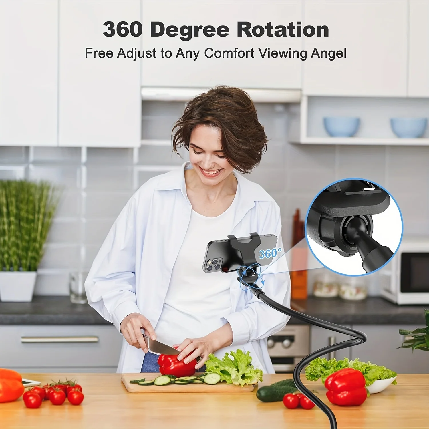 360° Adjustable Tablet & Phone Stand Holder - Flexible Spiral Base for Lazy Browsing, Ergonomic Design, Sturdy Construction
360° Adjustable Tablet & Phone Stand Holder - Flexible Spiral Base for Lazy Browsing, Ergonomic Design, Sturdy Construction