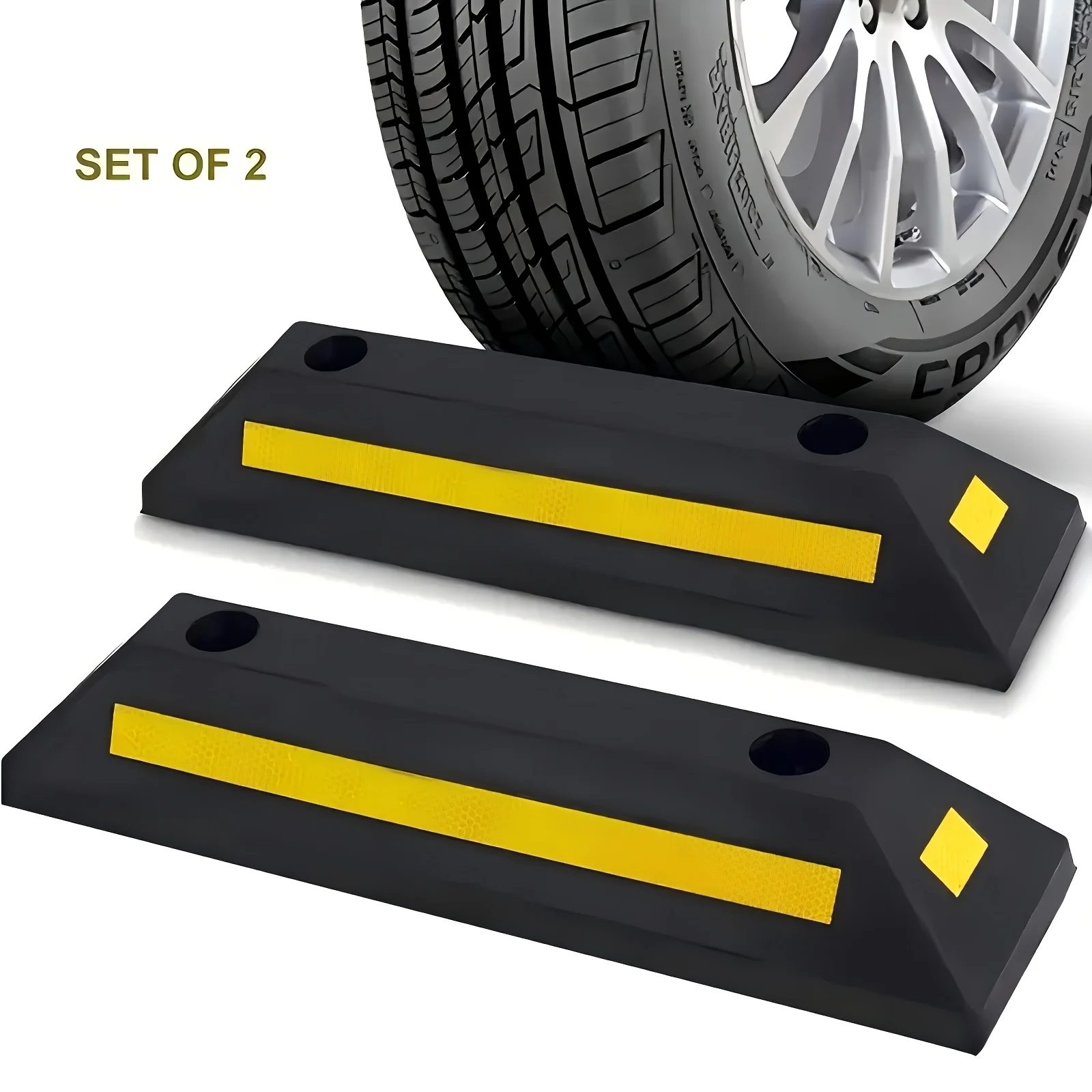 Car Wheel Stops For Garage -Heavy Duty Rubber Parking Guide 12/8/4/2/1pc Premium Quality Durable Car for garage Wheel Stopper Professional Grade Park With Reflective Yellow Tape Curb, Adjustable For Safe Parking Of Vehicles, for garage Parking Stops
Car Wheel Stops For Garage -Heavy Duty Rubber Parking Guide 12/8/4/2/1pc Premium Quality Durable Car for garage Wheel Stopper Professional Grade Park With Reflective Yellow Tape Curb, Adjustable For Safe Parking Of Vehicles, for garage Parking Stops