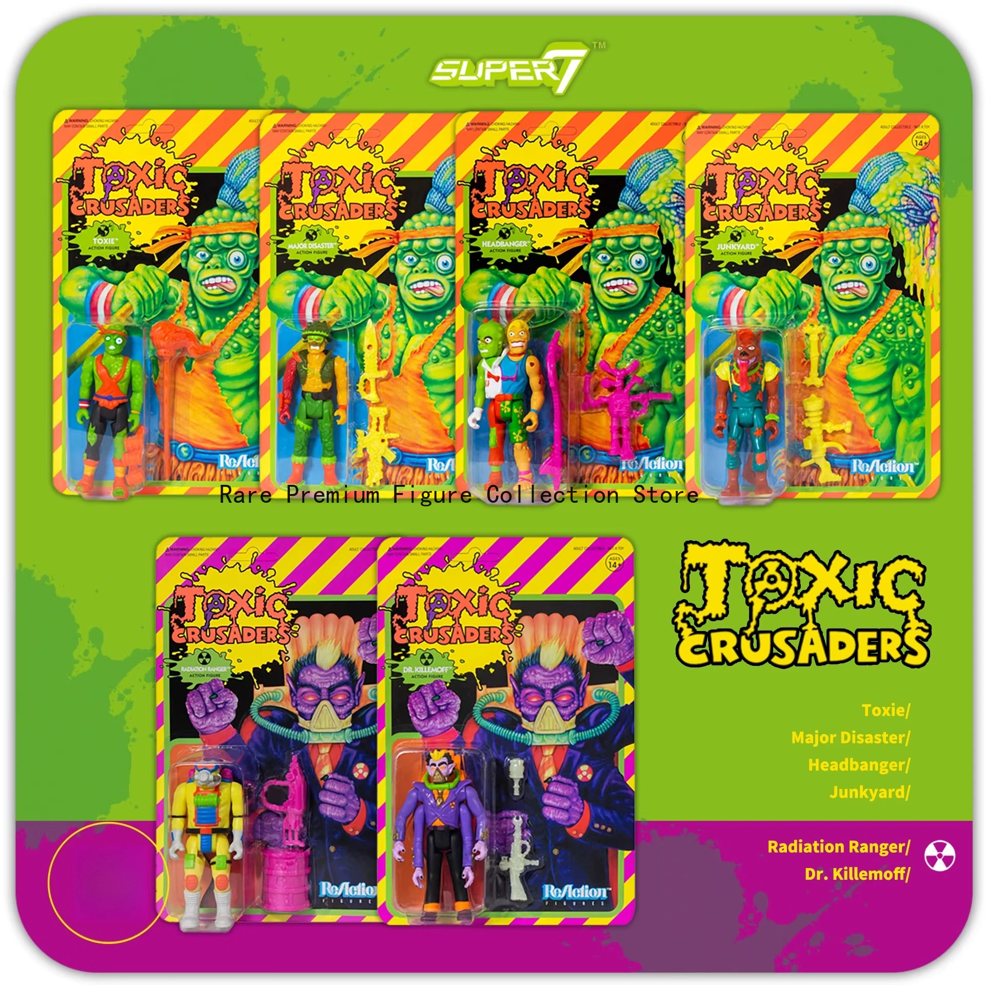 In Stock Super7 Toxic Crusaders Anti-Drug Defender The Toxic Avenger Retro Carded Action Figure Collectible Toy Model
In Stock Super7 Toxic Crusaders Anti-Drug Defender The Toxic Avenger Retro Carded Action Figure Collectible Toy Model