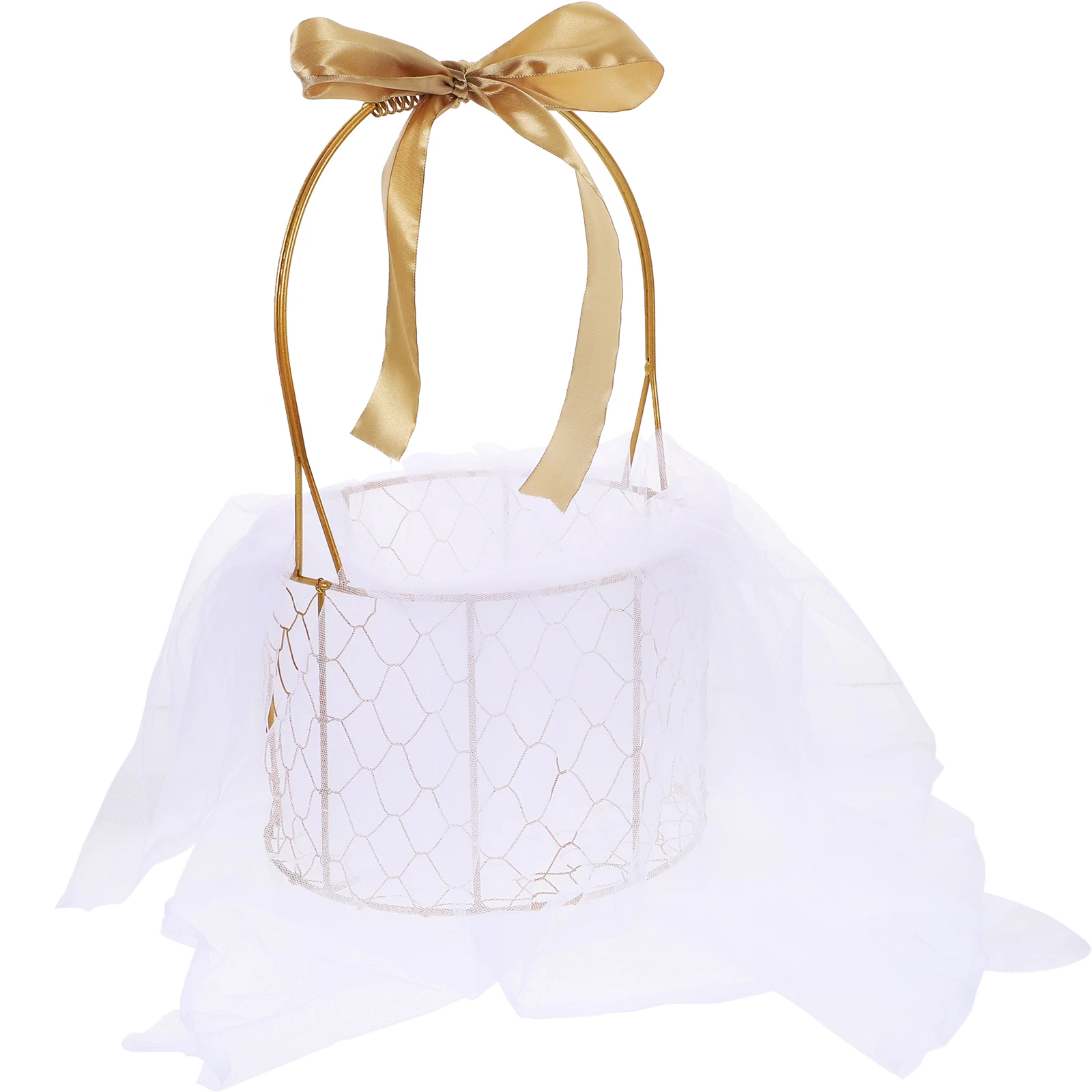 Gift Baskets Iron Woven Storage 20x14x34cm Round Golden Ribbon White Lace Decorative Practical Metal Small Wedding Party
Gift Baskets Iron Woven Storage 20x14x34cm Round Golden Ribbon White Lace Decorative Practical Metal Small Wedding Party