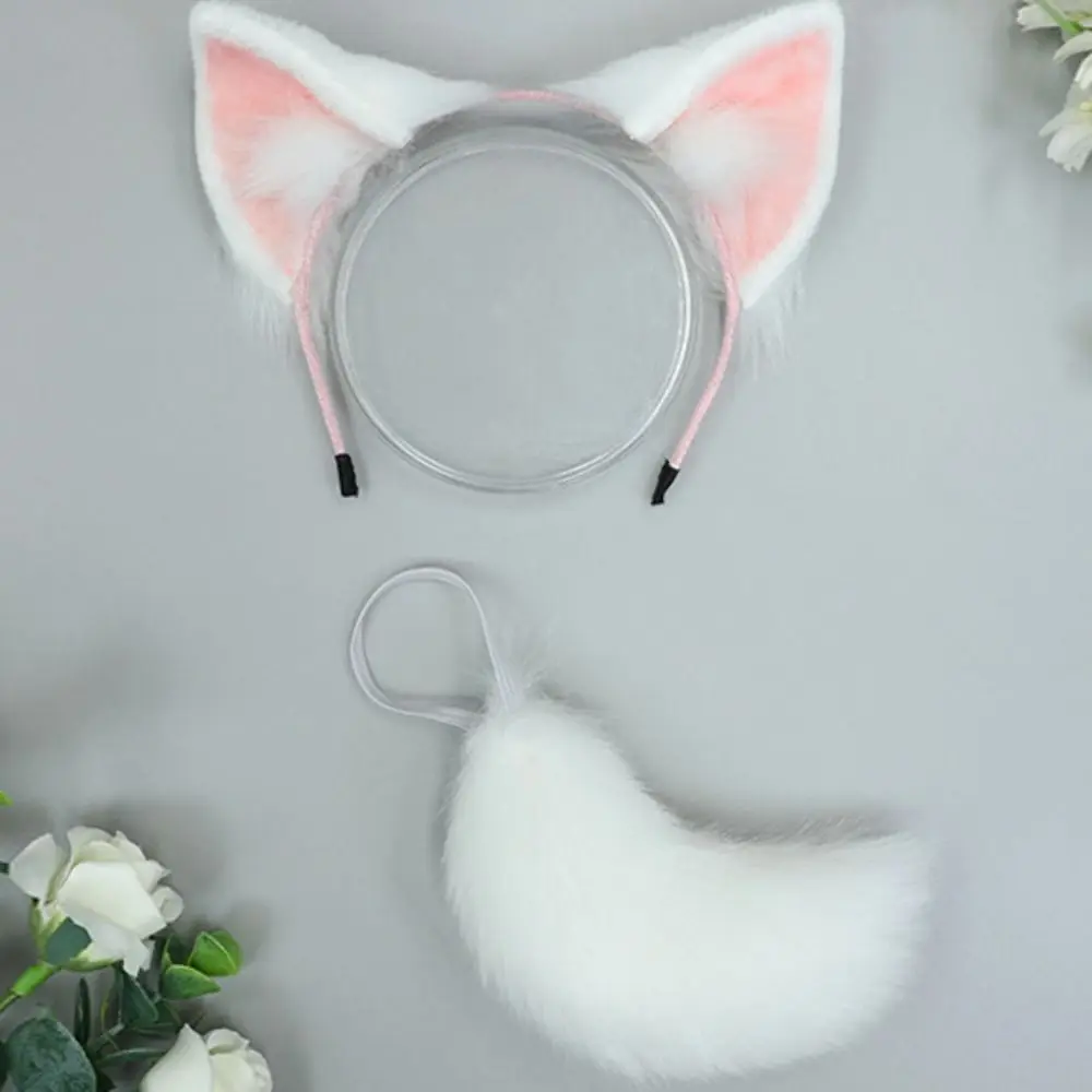 Cat Wolf Ears 20cm Headwear Ear Tails Black White Idol Headwear Cat Ear Cute Soft Headwear for Cotton Girl Gift
Cat Wolf Ears 20cm Headwear Ear Tails Black White Idol Headwear Cat Ear Cute Soft Headwear for Cotton Girl Gift