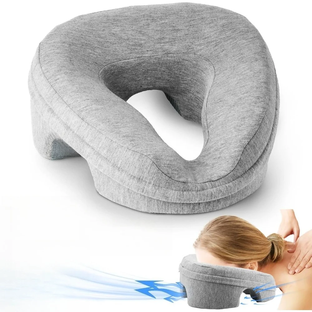 Massage Table Pillow, Bed Headrest, Stomach Sleeper with Face Cradle, Post Surgery Recovery, Removable Cover Grey Pillow
Massage Table Pillow, Bed Headrest, Stomach Sleeper with Face Cradle, Post Surgery Recovery, Removable Cover Grey Pillow