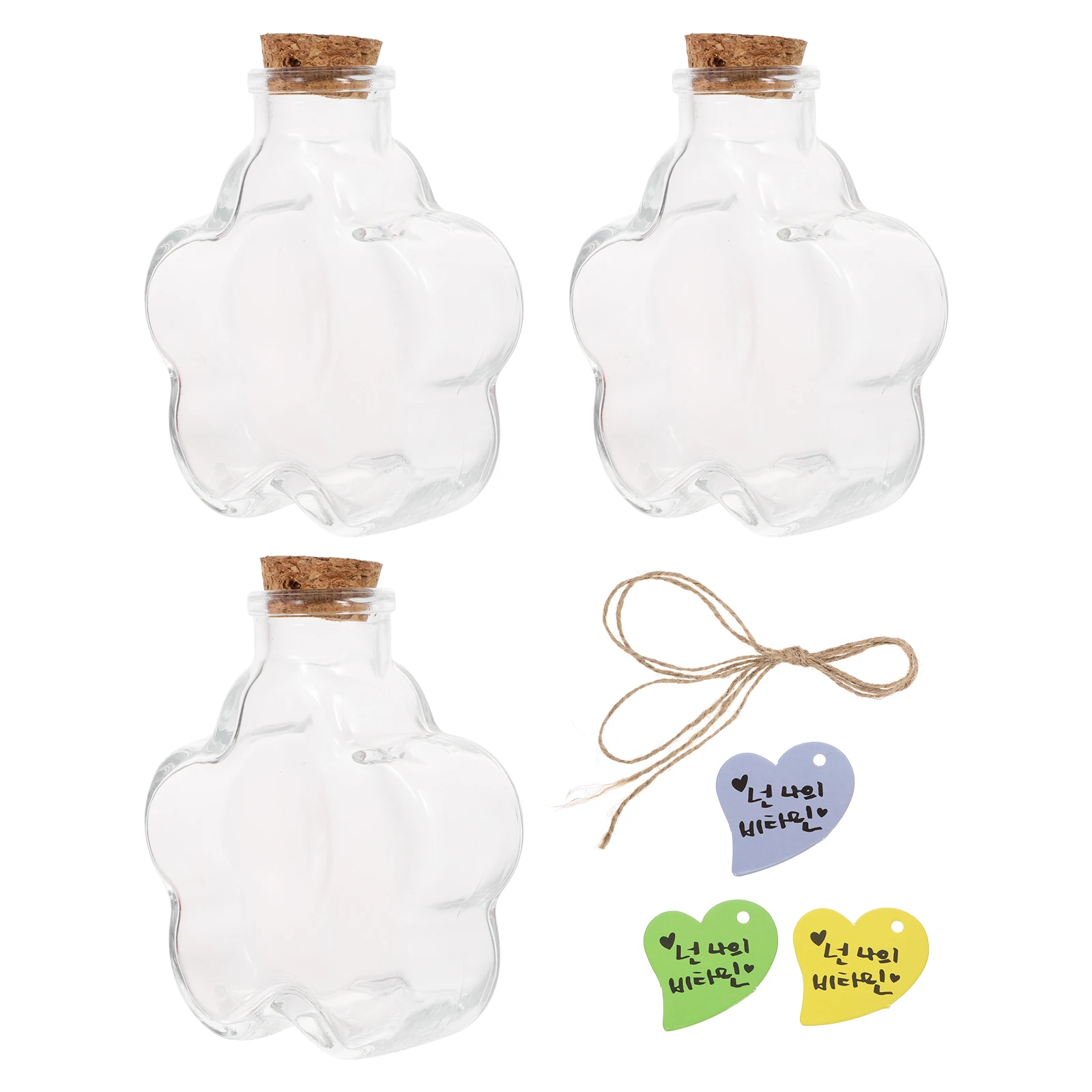 3pcs Wishing Bottle Clear Glass Jar Crafts Storage Perfume Container Home Decor Drift Bottle Wooden Material Vase
3pcs Wishing Bottle Clear Glass Jar Crafts Storage Perfume Container Home Decor Drift Bottle Wooden Material Vase