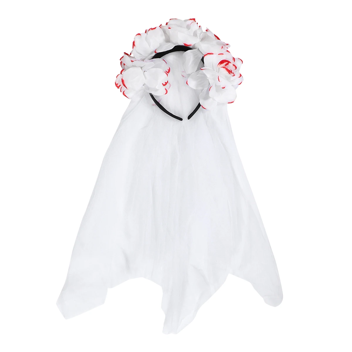 Rose Floral Headb Crown Veil Hair Decoration White Mesh Halloween Costume Party Headwear Flexible Adult Kids Size 
Rose Floral Headb Crown Veil Hair Decoration White Mesh Halloween Costume Party Headwear Flexible Adult Kids Size