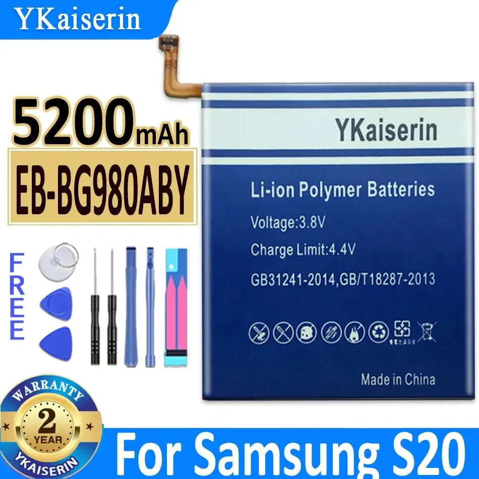 Mobile Phone Battery For Samsung Galaxy S20 5200mAh Safe EB-BG980ABY
Mobile Phone Battery For Samsung Galaxy S20 5200mAh Safe EB-BG980ABY