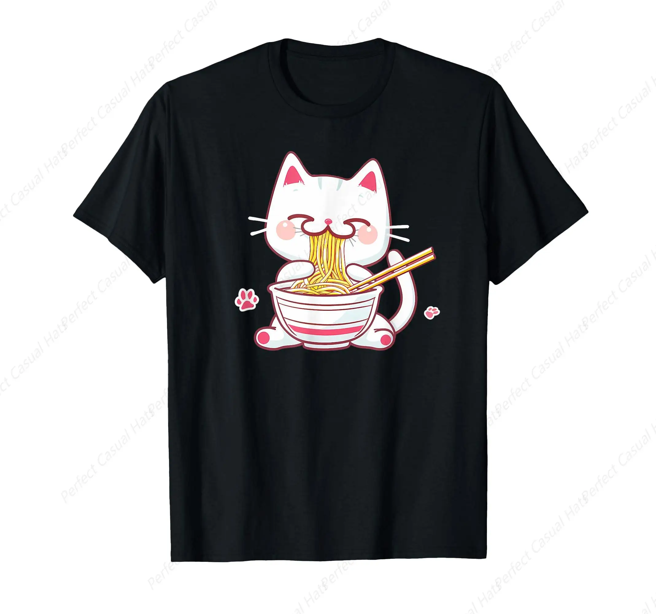 Cute Cat Ramen Noodle Japanese Anime Manga Ramen Kawaii Cat T-Shirt Men Women Cotton Shirt
Cute Cat Ramen Noodle Japanese Anime Manga Ramen Kawaii Cat T-Shirt Men Women Cotton Shirt